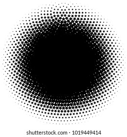 Halftone element. Abstract geometric graphic with half-tone pattern