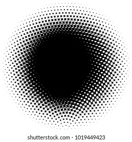 Halftone element. Abstract geometric graphic with half-tone pattern
