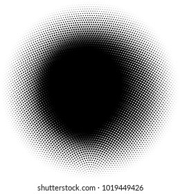 Halftone element. Abstract geometric graphic with half-tone pattern
