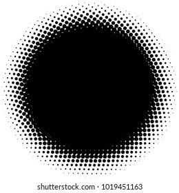 Halftone element. Abstract geometric graphic with half-tone pattern