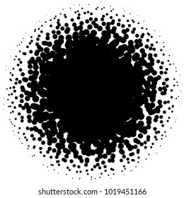 Halftone element. Abstract geometric graphic with half-tone pattern