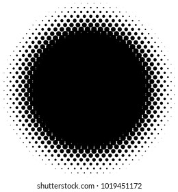 Halftone element. Abstract geometric graphic with half-tone pattern