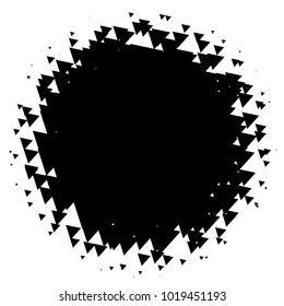 Halftone element. Abstract geometric graphic with half-tone pattern