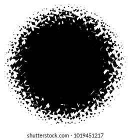 Halftone element. Abstract geometric graphic with half-tone pattern