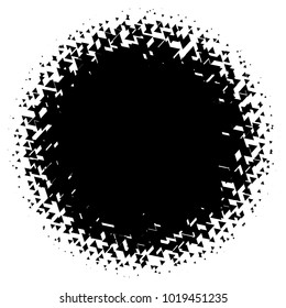 Halftone element. Abstract geometric graphic with half-tone pattern