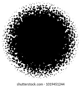 Halftone element. Abstract geometric graphic with half-tone pattern