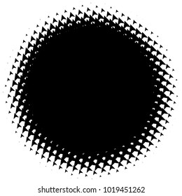 Halftone element. Abstract geometric graphic with half-tone pattern