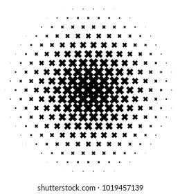 Halftone element. Abstract geometric graphic with half-tone pattern