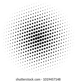 Halftone element. Abstract geometric graphic with half-tone pattern