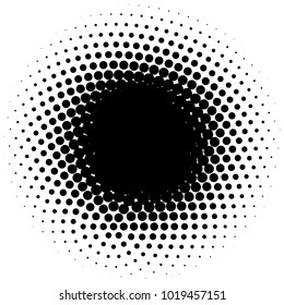 Halftone element. Abstract geometric graphic with half-tone pattern