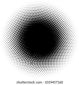 Halftone element. Abstract geometric graphic with half-tone pattern