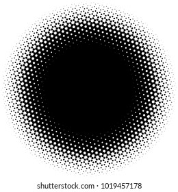 Halftone element. Abstract geometric graphic with half-tone pattern