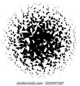 Halftone element. Abstract geometric graphic with half-tone pattern