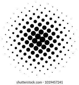 Halftone element. Abstract geometric graphic with half-tone pattern