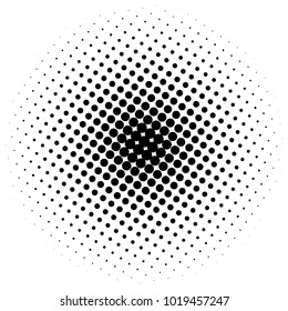 Halftone element. Abstract geometric graphic with half-tone pattern