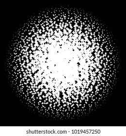 Halftone element. Abstract geometric graphic with half-tone pattern