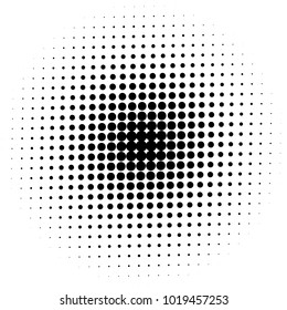 Halftone element. Abstract geometric graphic with half-tone pattern