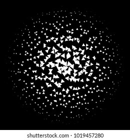 Halftone element. Abstract geometric graphic with half-tone pattern