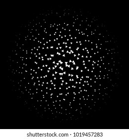 Halftone element. Abstract geometric graphic with half-tone pattern