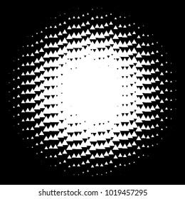 Halftone element. Abstract geometric graphic with half-tone pattern
