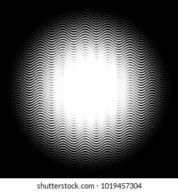Halftone element. Abstract geometric graphic with half-tone pattern