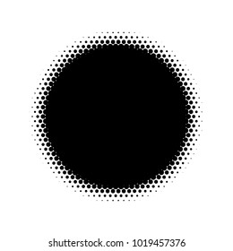 Halftone element. Abstract geometric graphic with half-tone pattern