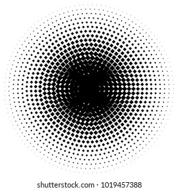 Halftone element. Abstract geometric graphic with half-tone pattern