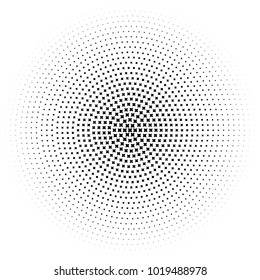 Halftone element. Abstract geometric graphic with half-tone pattern