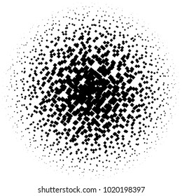 Halftone element. Abstract geometric graphic with half-tone pattern