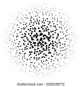 Halftone element. Abstract geometric graphic with half-tone pattern