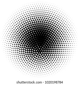 Halftone element. Abstract geometric graphic with half-tone pattern