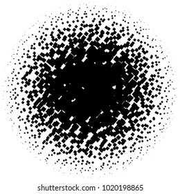 Halftone element. Abstract geometric graphic with half-tone pattern