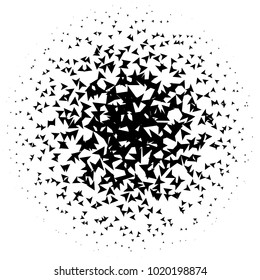 Halftone element. Abstract geometric graphic with half-tone pattern