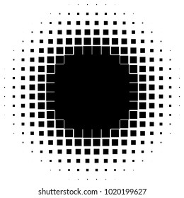 Halftone element. Abstract geometric graphic with half-tone pattern