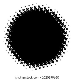 Halftone element. Abstract geometric graphic with half-tone pattern