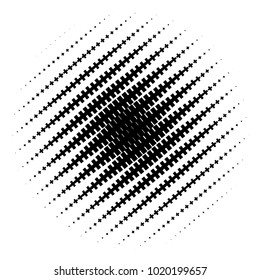 Halftone element. Abstract geometric graphic with half-tone pattern