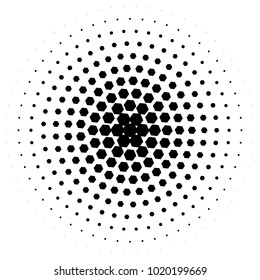 Halftone element. Abstract geometric graphic with half-tone pattern