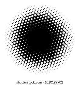 Halftone element. Abstract geometric graphic with half-tone pattern
