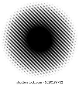 Halftone element. Abstract geometric graphic with half-tone pattern