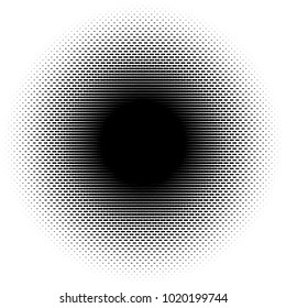 Halftone element. Abstract geometric graphic with half-tone pattern