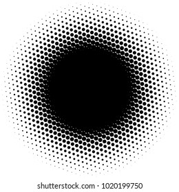Halftone element. Abstract geometric graphic with half-tone pattern