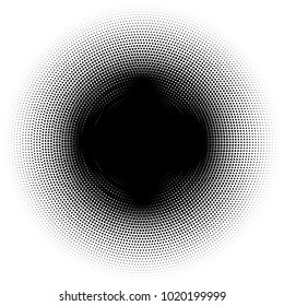 Halftone element. Abstract geometric graphic with half-tone pattern