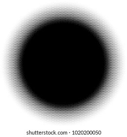 Halftone element. Abstract geometric graphic with half-tone pattern