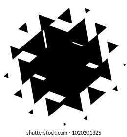 Halftone element. Abstract geometric graphic with half-tone pattern