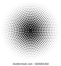 Halftone element. Abstract geometric graphic with half-tone pattern