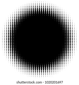 Halftone element. Abstract geometric graphic with half-tone pattern
