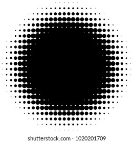 Halftone element. Abstract geometric graphic with half-tone pattern