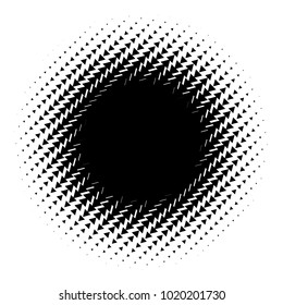 Halftone element. Abstract geometric graphic with half-tone pattern