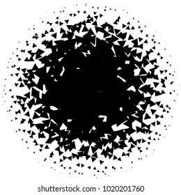Halftone element. Abstract geometric graphic with half-tone pattern