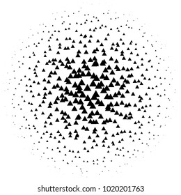 Halftone element. Abstract geometric graphic with half-tone pattern